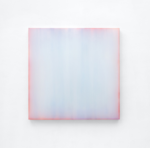 Sybille Pattscheck: Coronachrome blau mit rotem Schattenrand, 